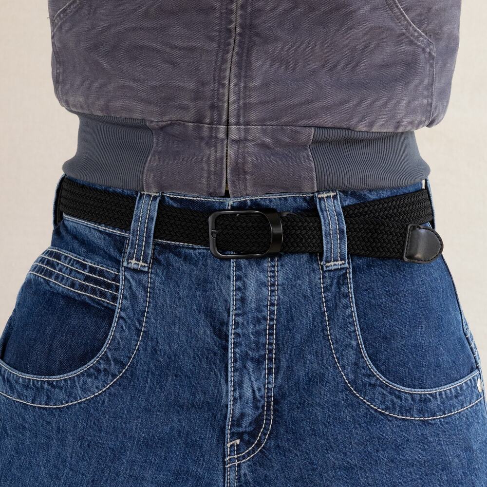 Y2K 2000s Black Grey thread Belt Adjustable Unisex New